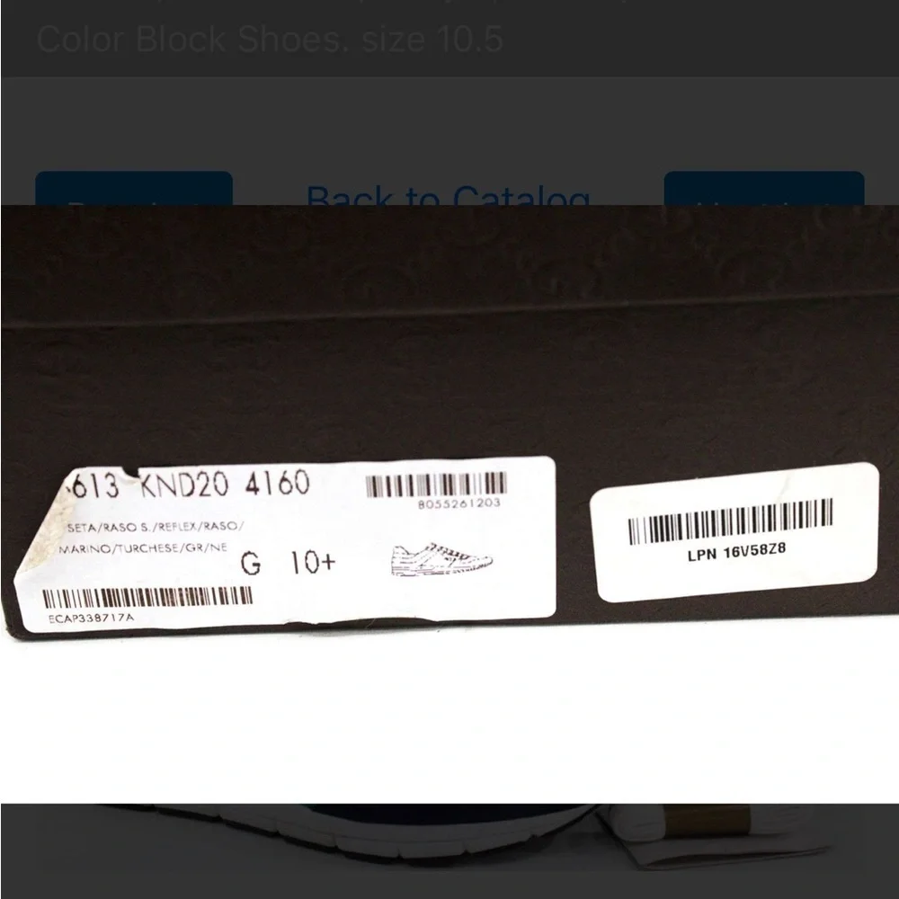 Gucci Color Block Blue and Red Designer Sneakers - Picture 5 of 8